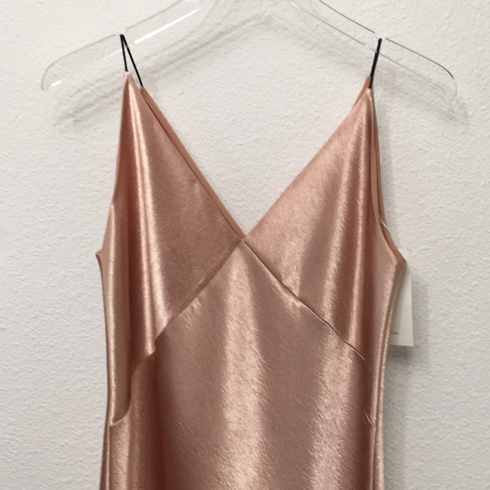 Vince V neck Bias Midi Dress - Picture 3 of 8